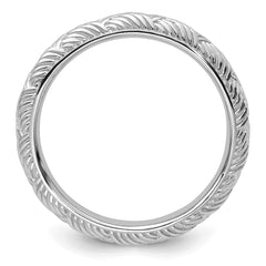Sterling Silver Stackable Expressions Rhodium-plated Polished Ring
