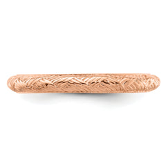 Sterling Silver Stackable Expressions Rose Gold-plated Polished Ring