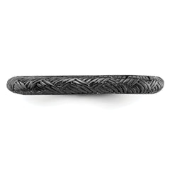 Sterling Silver Stackable Expressions Ruthenium Polished Ring