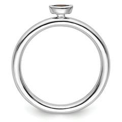 Sterling Silver Stackable Expressions Garnet Ring
