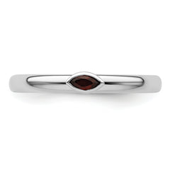 Sterling Silver Stackable Expressions Garnet Ring