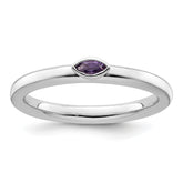 Sterling Silver Stackable Expressions Amethyst Ring