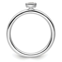 Sterling Silver Stackable Expressions White Topaz Ring