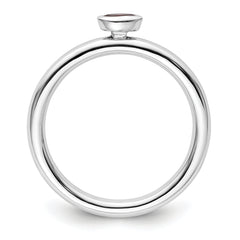 Sterling Silver Stackable Expressions Rhodolite Garnet Ring