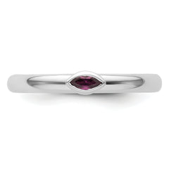 Sterling Silver Stackable Expressions Rhodolite Garnet Ring