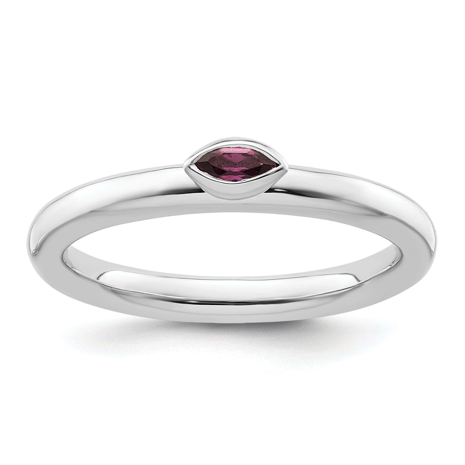 Sterling Silver Stackable Expressions Rhodolite Garnet Ring