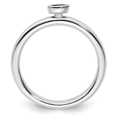 Sterling Silver Stackable Expressions Created Ruby Ring