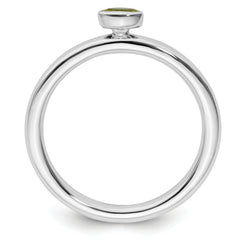 Sterling Silver Stackable Expressions Peridot Ring