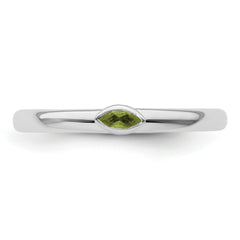 Sterling Silver Stackable Expressions Peridot Ring