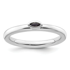 Sterling Silver Stackable Expressions Created Sapphire Ring