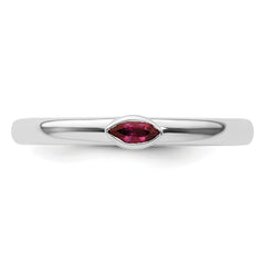 Sterling Silver Stackable Expressions Pink Tourmaline Ring