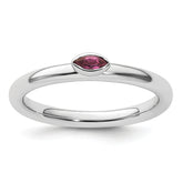Sterling Silver Stackable Expressions Pink Tourmaline Ring