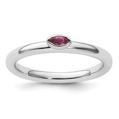 Sterling Silver Stackable Expressions Pink Tourmaline Ring
