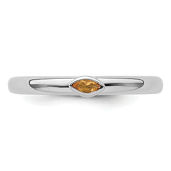 Sterling Silver Stackable Expressions Citrine Ring