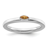 Sterling Silver Stackable Expressions Citrine Ring