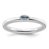 Sterling Silver Stackable Expressions Blue Topaz Ring