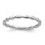 Sterling Silver Stackable Expressions Rhodium-Plated Rice Ring