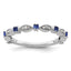 Sterling Silver Stackable Expressions Created Sapphire Diamond Ring