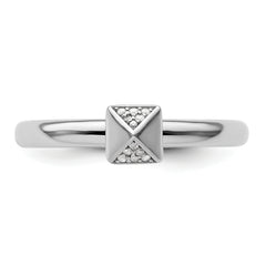 Sterling Silver Stackable Expressions Diamond Ring