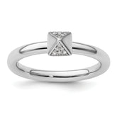 Sterling Silver Stackable Expressions Diamond Ring