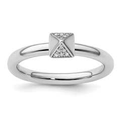 Sterling Silver Stackable Expressions Diamond Ring