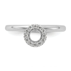 Sterling Silver Stackable Expressions Rhodium-plated CZ O Ring
