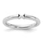 Sterling Silver Stackable Expressions Rhodium-plated X Ring
