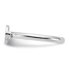 Sterling Silver Stackable Expressions Rhodium-plated O Ring