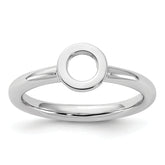 Sterling Silver Stackable Expressions Rhodium-plated O Ring