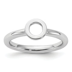 Sterling Silver Stackable Expressions Rhodium-plated O Ring