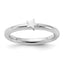 Sterling Silver Stackable Expressions Rhodium-plated Star Ring