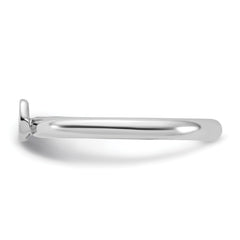 Sterling Silver Stackable Expressions Rhodium-plated Moon Ring