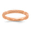 Sterling Silver Stackable Expressions Rose Gold-plated Textured Ring
