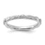 Sterling Silver Stackable Expressions Rhodium-Plated Textured Flowers Ring