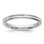 Sterling Silver Stackable Expressions Rhodium Grooved Ring