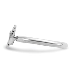 Sterling Silver Stackable Expressions Antiqued Heart with Arrow Ring