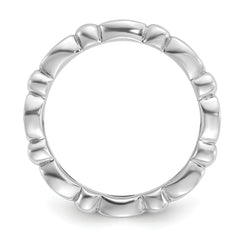 Sterling Silver Stackable Expressions Rhodium-plated Ring