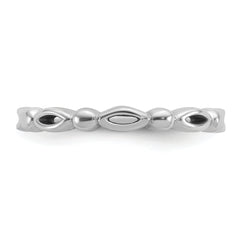 Sterling Silver Stackable Expressions Rhodium-plated Ring