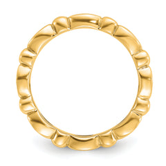 Sterling Silver Stackable Expressions Gold-plated Ring