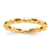Sterling Silver Stackable Expressions Gold-plated Ring