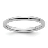 Sterling Silver Stackable Expressions Rhodium Polished Ring