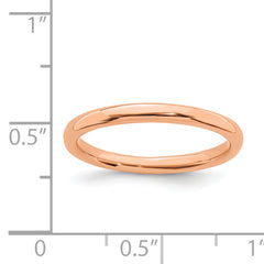 Sterling Silver Stackable Expressions Pink-plated Polished Ring