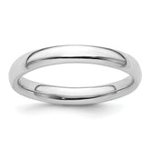 Sterling Silver Stackable Expressions Rhodium Polished Ring
