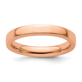 Sterling Silver Stackable Expressions Pink-plated Ring
