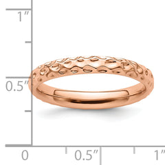 Sterling Silver Stackable Expressions Pink-plated Ring