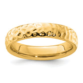 Sterling Silver Stackable Expressions Gold-plated Ring
