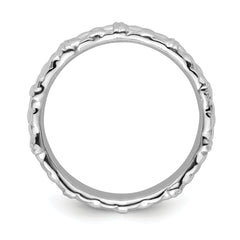 Sterling Silver Stackable Expressions Rhodium Ring