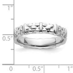 Sterling Silver Stackable Expressions Rhodium Ring