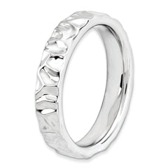 Sterling Silver Stackable Expressions Rhodium Ring