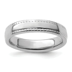 Sterling Silver Stackable Expressions Rhodium Ring